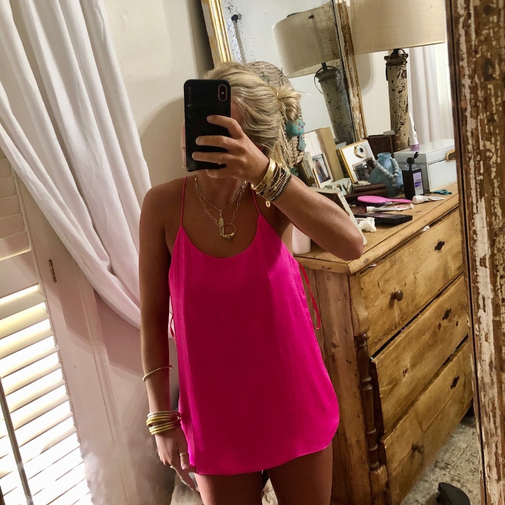 Fuchsia tank top blouse